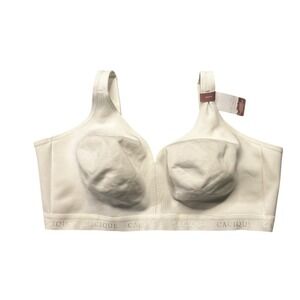 NWT Lane Bryant Cacique Cotton No Wire Full Coverage Bra Size 46DDD White